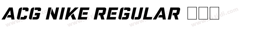 ACG Nike Regular字体转换